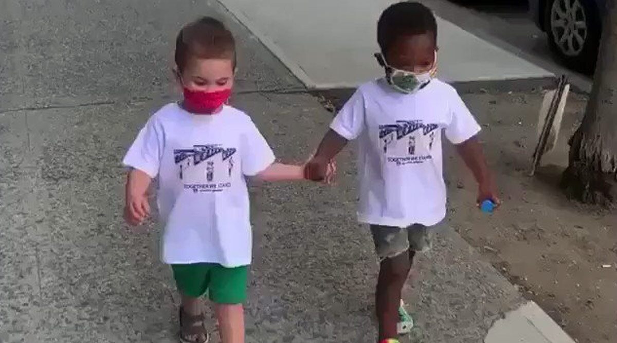 Remember NYC Toddler Besties Maxwell and Finnegan? New Video of the Kids Wearing Face Masks and Walking Hand in Hand Down the Street Is Giving an Important Message You Should Know of (Watch Adorable Video)