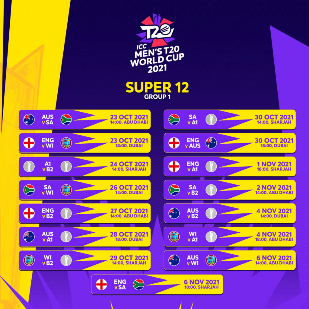 ICC Men's T20 World Cup 2021 Fixtures List Check Out The Full Schedule
