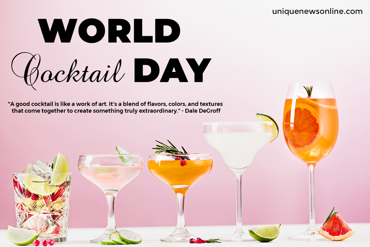 World Cocktail Day 2023 Quotes, Captions, Images, Messages, Wishes