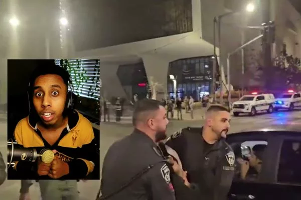 Johnny Somali, a Kick streamer is arrested after making offensive comments to an Israeli female police officer