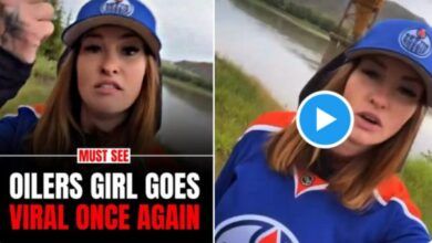 'Oilers Girl' Kait Flashes Fans During The Game and Becomes The Good Luck Charm